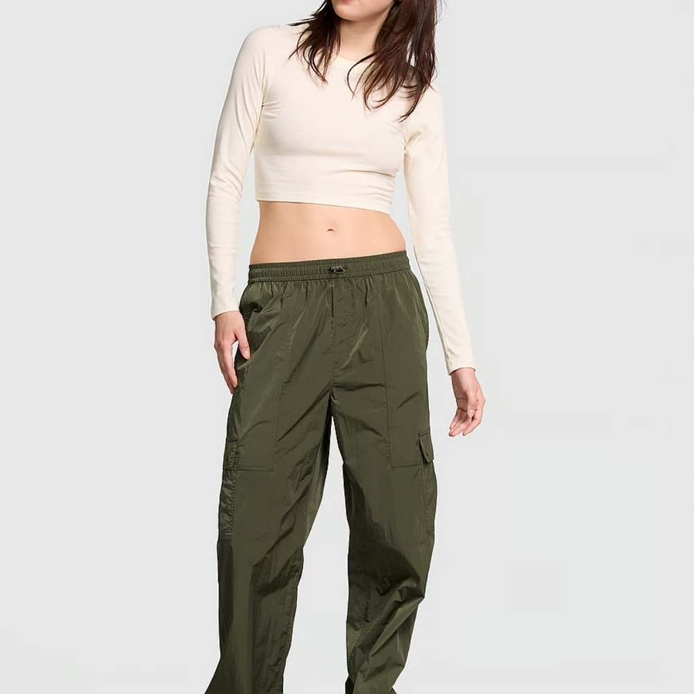 Victoria Secret Parachute Cargo Pants SzL
